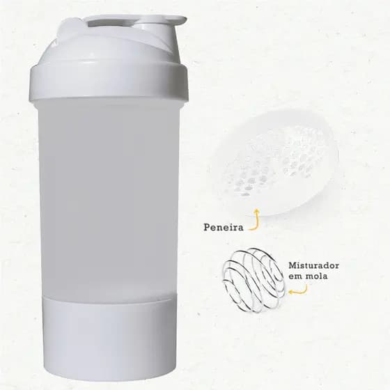 Coqueteleira / Shakeira 2 DOSES + Mola + Peneira - 500ml