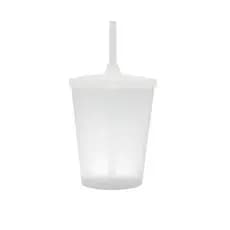 Kit 10-15-25-50 Copos Ecológicos 250ml Com Tampa + Canudo - Sem Personalização