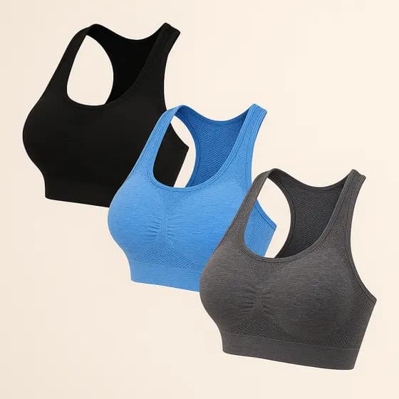 Kit 3 Tops Com Bojo Esportivo Fitness Academia Yoga Ciclismo ou 1 Top Academia Fitness Bojo Removível
