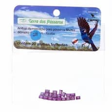 Anilhas Fechadas para Marcação - 2.8 mm - Azulão - Canário da Terra - 20 un. - Violeta