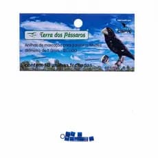 Anilhas Fechadas para Marcação 3.0 mm Bicudo 10 un. Azul Escuro