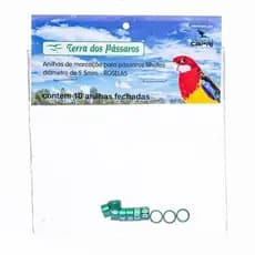 Anilhas Fechadas para Marcação - 5.5 mm - Calopsita - Rosela - 10 un. - Verde Claro