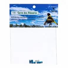 Anilhas Fechadas para Marcação - 2.4 mm - Pintassilgo - 10 un. - Azul Claro