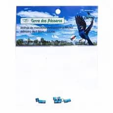 Anilhas Fechadas para Marcação - 2.8 mm - Azulão - Canário da Terra - 10 un. - Azul Claro