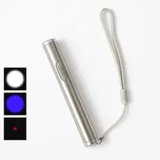 Lanterna 3 em 1 Laser LED UV  Bateria AA Profissional Lanterna pequena lanterna portátil