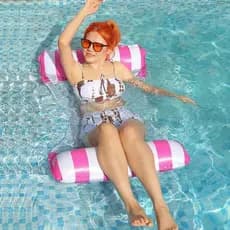 Boia Cama Rede inflável de natação esteira inflável festas na piscina Boia inflavel cama inflável