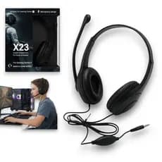Fone De Ouvido Headphone Gamer Com Microfone Preto Cabo P2 Gamer