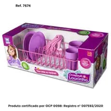 Brinquedo Enxugando a Loucinha Kit Cozinha Infantil ZUCA TOYS