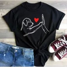 🐶💖 T-Shirt Camiseta Feminina Love Dog – Para Quem Ama Pets!