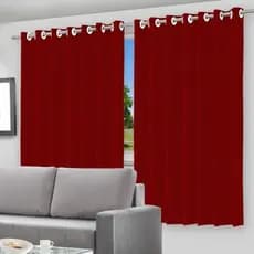 Cortina Blackout Voil 2 em 1 Ilhos Vermelho Bloqueio Claridade Luxo Quarto Sala Janela Decor
