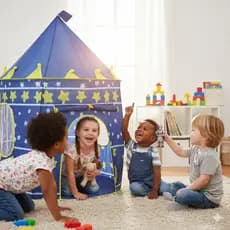 Barraca Brinquedo Infantil Castelo Mágico Portátil Menino Menina Divertido Brincar Seguro