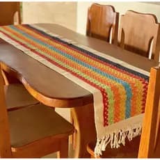 CAMINHO TRILHO PASSADEIRA DE MESA ARTESANAL RÚSTICO