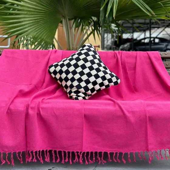 MANTA PARA SOFÁ OU CAMA GRANDE 2.4 M X 1.8 M DE LUXO 100% ALGODÃO CASAL