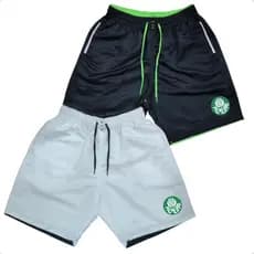 Kit 2 Shorts Masculino Bermudas Tactel Masculina Time De Futebol Shorts Mauricinho Grosso com Bolso