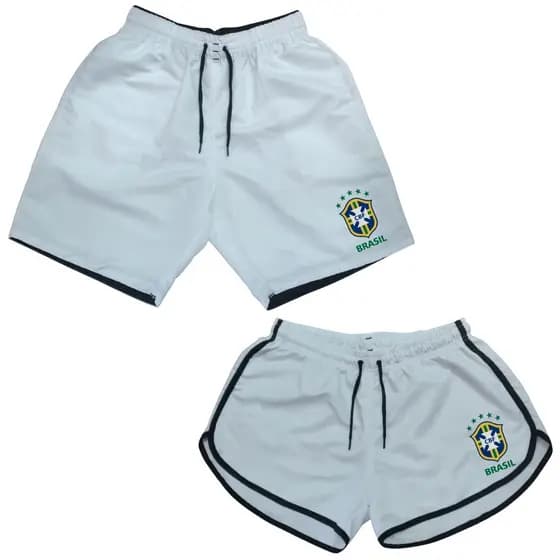 Kit Shorts Casal Namorados Shorts De Praia Casal Moda Praia
