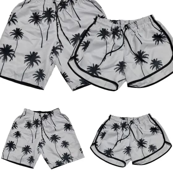Shorts Para Montar Kit Familia Short Praia Feminino short Tactel Masculino Ou Short Infantil