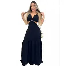 Vestido Longo Forrado Luxo Festa