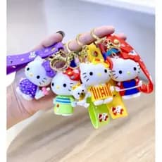 Chaveiro 3D emborrachado Hello Kitty temas desenhos uso em bolsas, mochilas e chaves