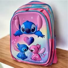 Mochila Escolar 3D Infantil Stitch Hello Kitty Patrulha Canina menina voltas às aulas bolsa grande