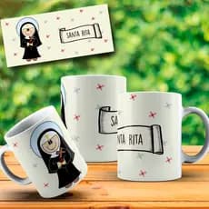 CANECA SANTA RITA E SANTINHAS CATOLICA