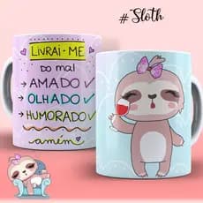 Caneca Bicho Preguiça Sincera 325ml – Presente Divertido e Irônico