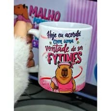 Caneca Capivara Fitness –Estilo, Humor e Energia no Seu Dia! ☕