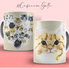 Caneca Personalizada Gatos – Presente Fofo para Amantes de Felinos
