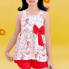 Conjunto Infantil Menina Estampado 2 a 10 Verão Não Desbota