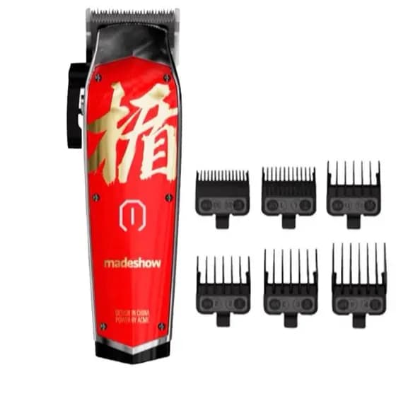 Máquina de cortar cabelo Profissional sem fio Madeshow M10 vermelho