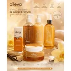 KIT 5 ALLEVA VANILLA PERFUME BAUNILHA BODYSPLASH HIDRATANTE PERFUME DAS FLORES SPRAY