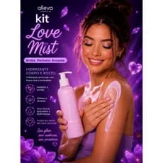 ✨SÃO 5 PRODUTOS ALLEVA LOVE MIST 💜 O kit completo que une cuidado, hidratação, perfume e o brilho que está conquistando.