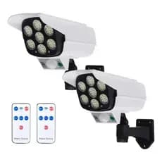 Kit 2 Cameras Fake Área Externa Prova D'agua Chácara Sitio Casa