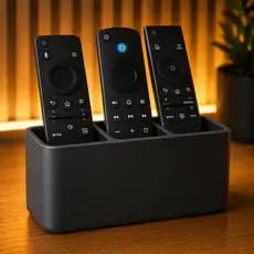 Porta Controle Remoto de Mesa Organizador 3 Divisórias Suporte Controle TV Sala e Escritório