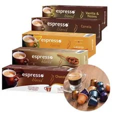 50 Cápsulas para Nespresso Espresso Blend Seleção de Sabores