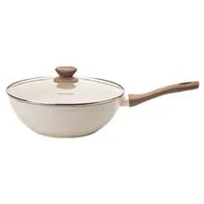 Panela Wok com Tampa Mimo Style 28cm Antiaderente Mármol Fundo Triplo Indução