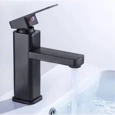 Torneira Monocomando Misturador Banheiro Lavabo Preta Baixa