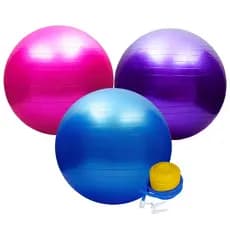 Bola Suiça 65cm Fitness Yoga Pilates Funcional Com Inflador