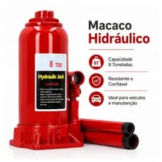 Macaco Hidráulico Tipo Garrafa 8 Toneladas