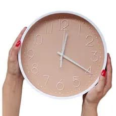 Relógio de Parede Rose 25cm Pilha Minimalista Silencioso Design Moderno Ambientes