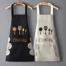 Avental Chef Cozinheiro Impermeável Cozinha Unissex Preto ou Bege