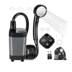 Chuveiro Portátil Para Acampamento Recarregável Para Camping opção bomba 2200 ou 6000mAh