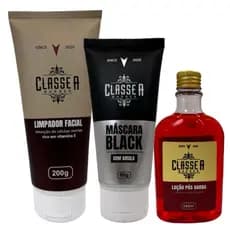 Kit skin care Classe A - Esfoliante + Argila Black + Loção