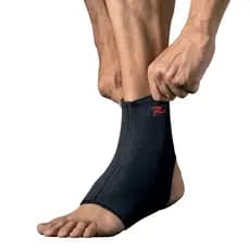 Tornozeleira Realtex Neoprene Preta Unissex – Suporte Esportivo, Prevenção e Recuperação de Lesões no Tornozelo
