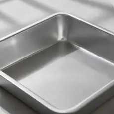 Forma Assadeira Quadrada 18x18cm 1,55L Alumínio Polido Air Fryer Bolo Torta Lasanha Forno Jolly