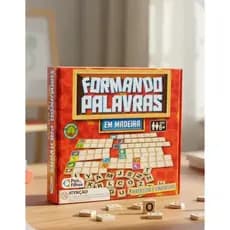 Jogo Educativo Formando Palavras Brinquedo Letras MDF Alfabetização Infantil Pedagógico 112 Letras