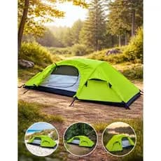 Barraca Camping Trekking Solo 1 Pessoa Ultraleve 2500mm Impermeável Mochilão Resiste ao Vento NTK