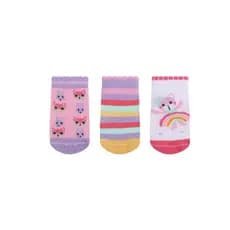 Kit 3 pares de meias cano curto para Bebe Tamanho RNE 13-15 Trifil