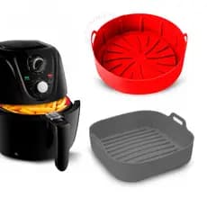 Forma Silicone Grande Grossa Air Fryer Assadeira Fritadeira Lavavel