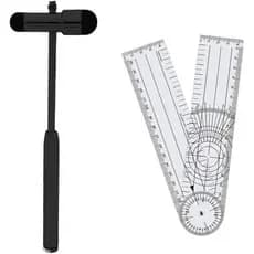 Kit Martelo De Reflexo Buck +  Regua Goniômetro Fisioterapia Personalizavel Com Seu Nome