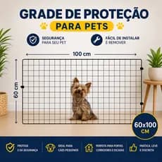 Grade Portão Proteção Pet Cachorro De 60x100cm Cães Pequenos